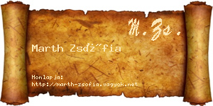 Marth Zsófia névjegykártya