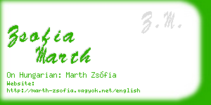 zsofia marth business card