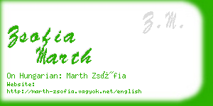 zsofia marth business card